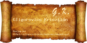 Gligorovics Krisztián névjegykártya