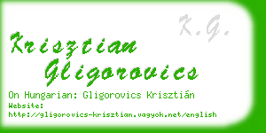 krisztian gligorovics business card